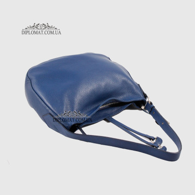 Сумка На плечо Женская  Кожаная Средняя BELLINI Cetina V0042  NAVY BLUE floater Синий