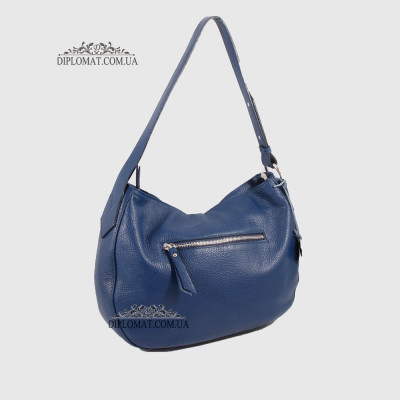 Сумка На плечо Женская  Кожаная Средняя BELLINI Cetina V0042  NAVY BLUE floater Синий