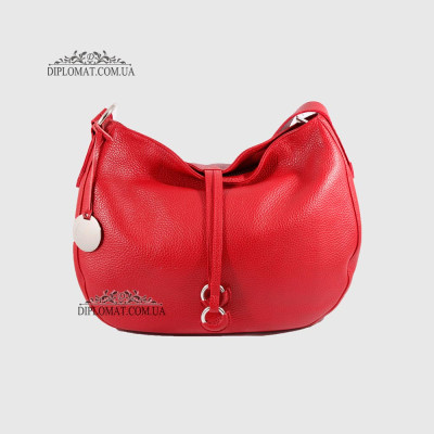 Сумка На плечо Женская  Кожаная Средняя BELLINI Cetina V0042  DARK RED floater Красный/Розовый