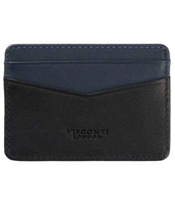 Картхолдер Кредитница VISCONTI VSL40 Axe На 4 отделение для карт Black/Steel Blue Черный Синий