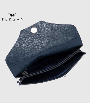 Клатч женский TERGAN 79475 Конвертом Кожаный На цепочкеLACIVERT FLOATER Т.Синий