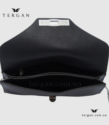 Клатч женский TERGAN 79475 Конвертом Кожаный На цепочкеSIYAH FLOATER Черный