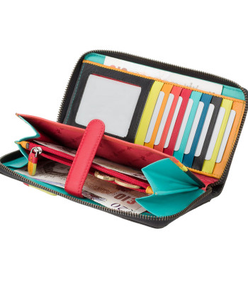 Кошелек на молнии VISCONTI STR5 Corfu c RFID Black Multi