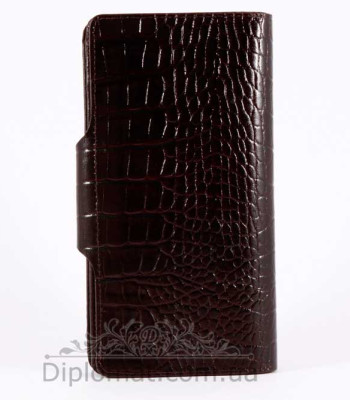 Тревел кейс KARYA 1122 на кнопке на 20 кредитных карт 57 Brown Croco