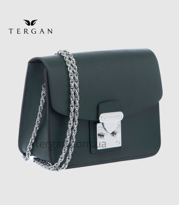 Сумка Женская TERGAN 78972 кожаная на цепочке на плечоYESIL ANALIN