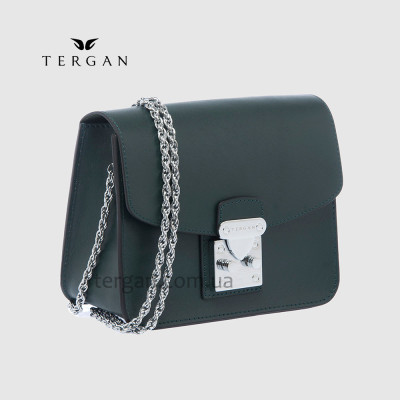 Сумка Женская TERGAN 78972 кожаная на цепочке на плечо YESIL ANALIN Зеленый