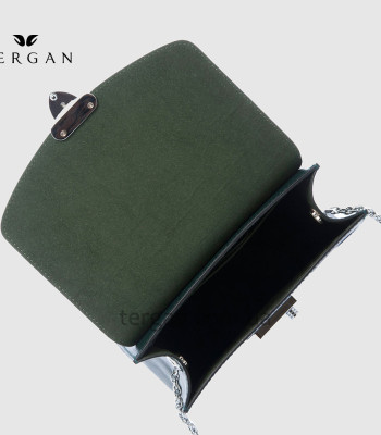 Сумка Женская TERGAN 78972 кожаная на цепочке на плечоYESIL ANALIN