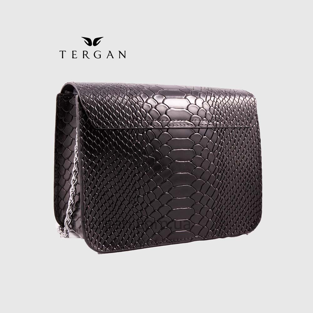 Сумка Женская TERGAN 78972 кожаная на цепочке на плечо SIYAH PITON