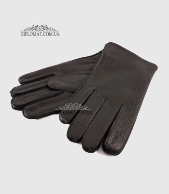 Перчатки мужские MFK Gloves M233 Кожа оленя Шерстяная подкладка ЧерныеDEER BLACK Размер 10,5
