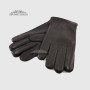 Перчатки мужские MFK Gloves M234 Кожа оленя Три декоративные строчки Подкладка флис ЧерныеDEER BLACK Размер 10