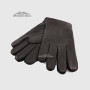 Перчатки мужские MFK Gloves M234 Кожа оленя Три декоративные строчки Подкладка флис ЧерныеDEER BLACK Размер 11
