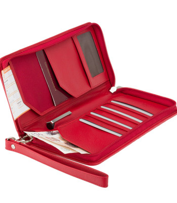 Кошелек дорожный на молнии VISCONTI 1157 Red