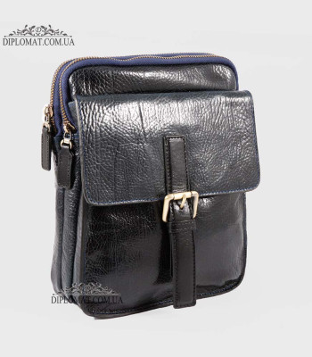 Сумка мужская TONY BELLUCCI T-5066 Кожаная Через плечо Небольшого размера 894 NAVY BLUE
