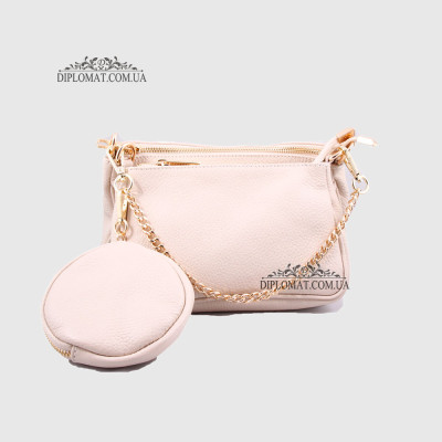 Сумка Женская Кожаная EMANUELA FERRETTI 85497D  BEJ floater Белый/Бежевый