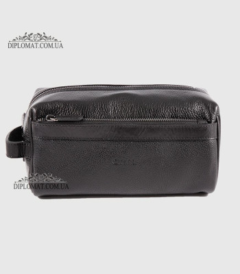 Несессер Кожаный Дорожная мужская косметичка GUARD 1903 SIYAH FLOATER Черный