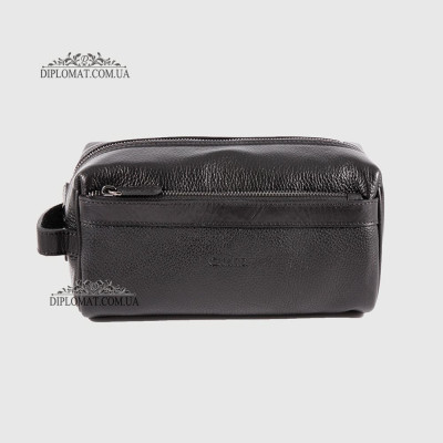 Несессер Кожаный Дорожная мужская косметичка GUARD 1903  SIYAH FLOATER Черный Черный