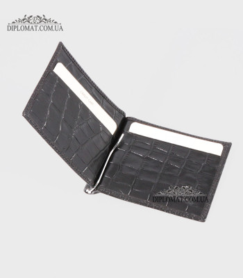 Зажим для денег GUCCI 1228 CROCO BLACK