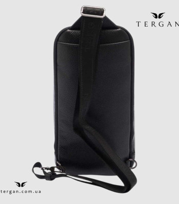 Сумка-слинг мужская TERGAN 21503 кожаная Через одно плечоSIYAH LATIGO