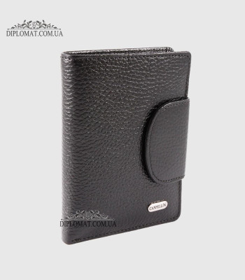 Кошелек женский CANPELLINI 967 Кожаный Среднего размера На кнопке7 BLACK FLOATER Черный