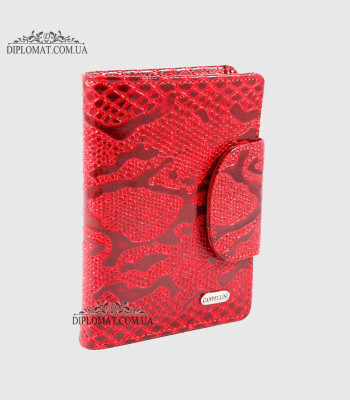 Кошелек женский CANPELLINI 967 Кожаный Среднего размера На кнопкеP326 RED LAK Красный