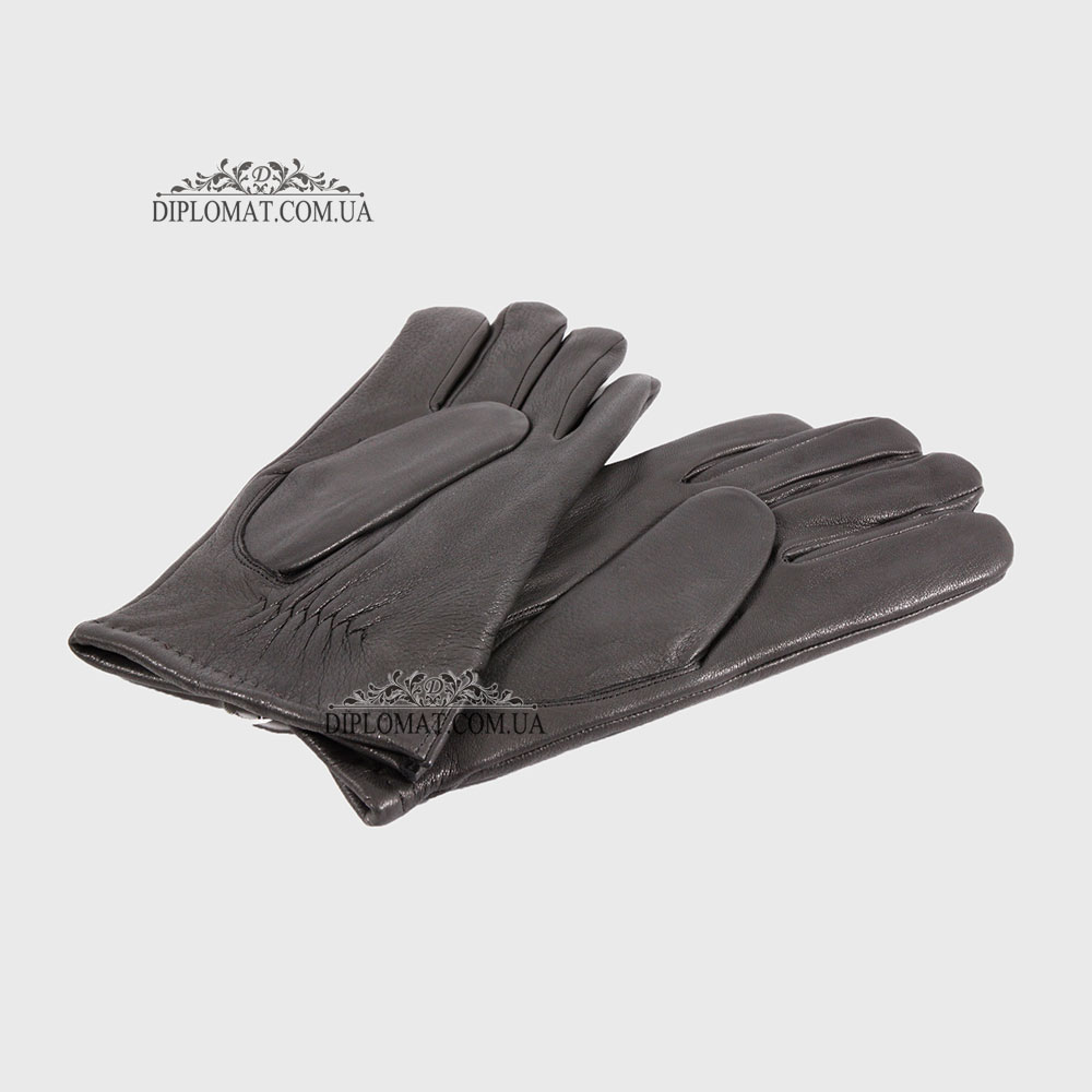 Перчатки мужские Кожаные Олень Подкладка Шерсть HARMON 656 Черный DEER BLACK 10 Черный