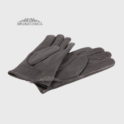 Перчатки мужские Кожаные Олень Подкладка Шерсть HARMON 656 Черный DEER BLACK 10 Черный