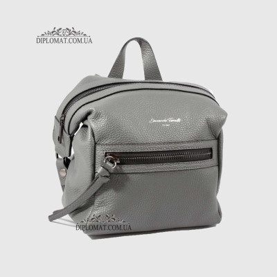 Рюкзак женский EMANUELA FERRETTI 552096 Маленький на молнии GREY floater Серый