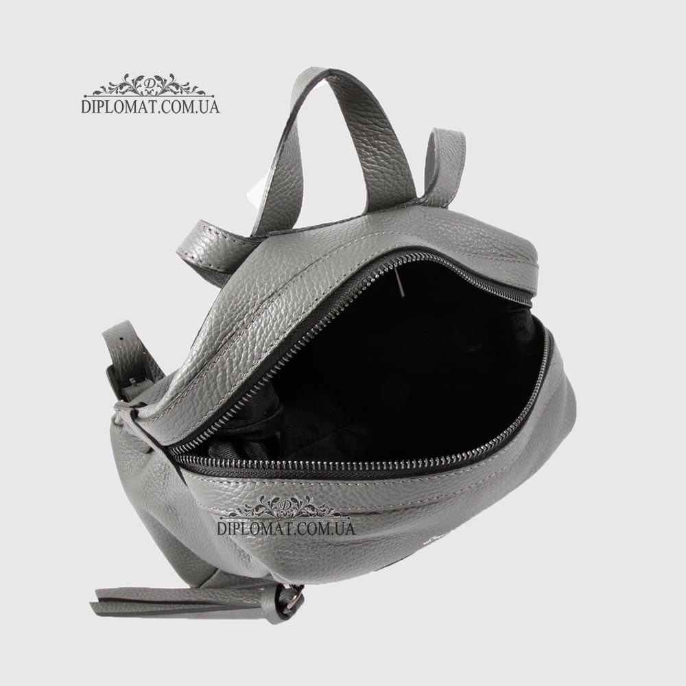 Рюкзак женский EMANUELA FERRETTI 552096 Маленький на молнии GREY floater Серый