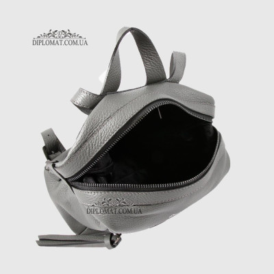 Рюкзак женский EMANUELA FERRETTI 552096 Маленький на молнии GREY floater Серый