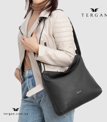Сумка Женская Кожаная TERGAN 79935 На плечоSIYAH FLOATER Черный