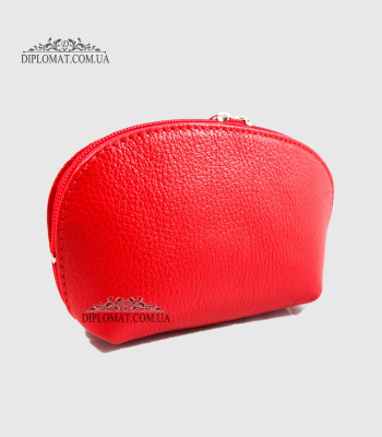 Косметичка женская GIADA PELLE 0028 Кожаная Среднего размера На одно отделение RED floater