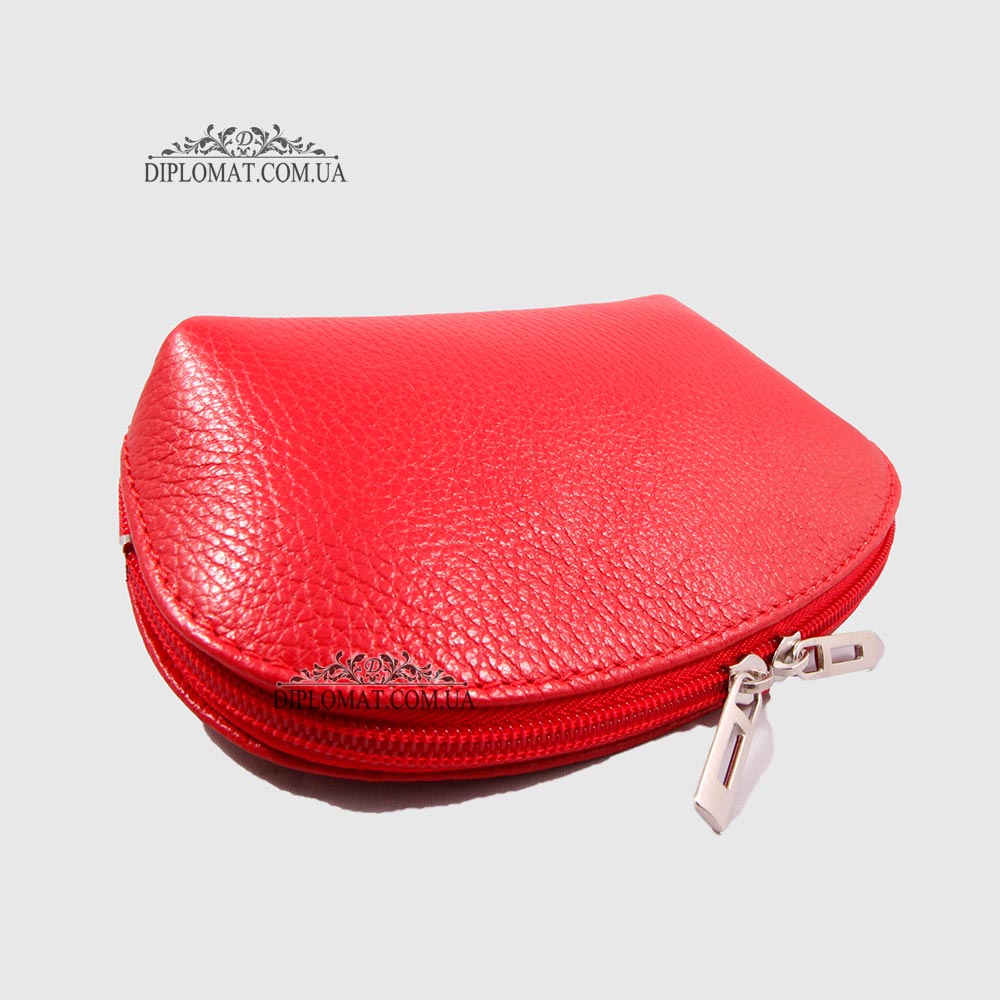 Косметичка женская EMANUELA FERRETTI 0028 Кожаная Среднего размера На одно отделение  RED floater Красный/Розовый