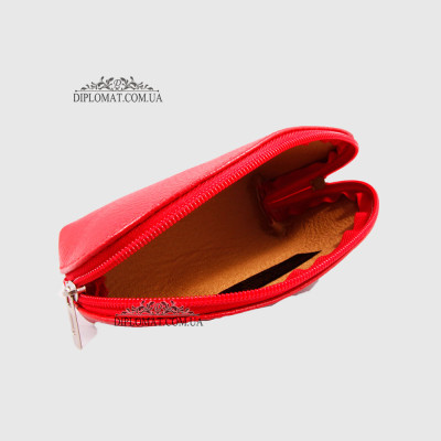 Косметичка женская EMANUELA FERRETTI 0028 Кожаная Среднего размера На одно отделение  RED floater Красный/Розовый