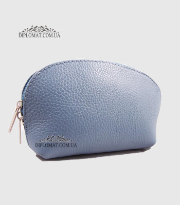 Косметичка женская GIADA PELLE 0028 Кожаная Среднего размера На одно отделение L.BLUE floater
