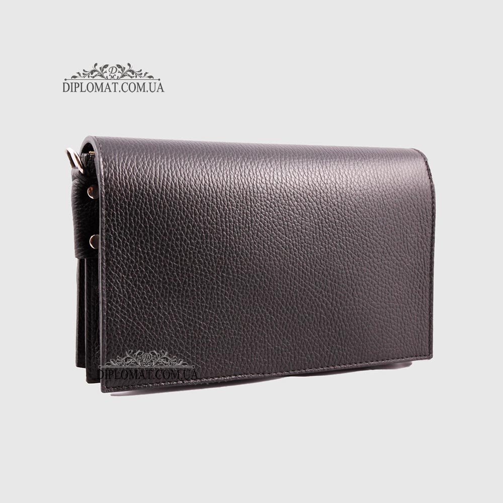 Сумка Женская Кожаная EMANUELA FERRETTI 85510 Chain  BLACK floater Черный
