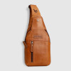 Сумка-слинг рюкзак через одно плечо HILL BURRY 6101 Crazy Horse L.Brown