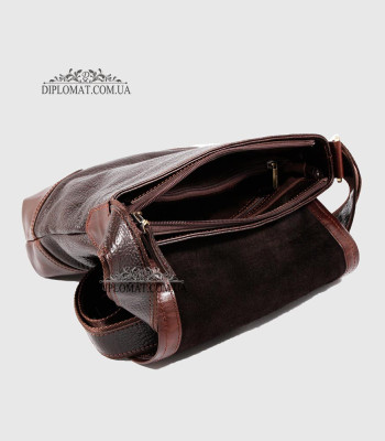 Сумка мужская TONY BELLUCCI T-5044 Кожаная Через плечо Среднего размера886 BROWN Коричневый