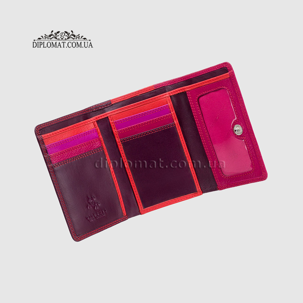 Кошелек женский кожаный VISCONTI RB39 Biola c RFID  Plum Multi