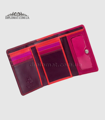 Кошелек женский кожаный VISCONTI RB39 Biola c RFID Plum Multi