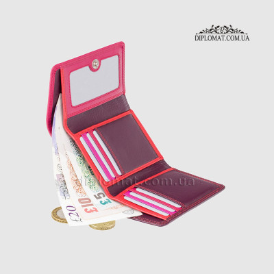 Кошелек женский кожаный VISCONTI RB39 Biola c RFID  Plum Multi