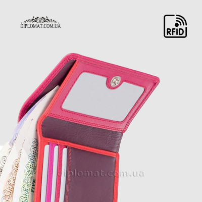 Кошелек женский кожаный VISCONTI RB39 Biola c RFID  Plum Multi