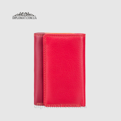 Кошелек женский кожаный VISCONTI RB39 Biola c RFID  Red/Multi Красный Мультиколор
