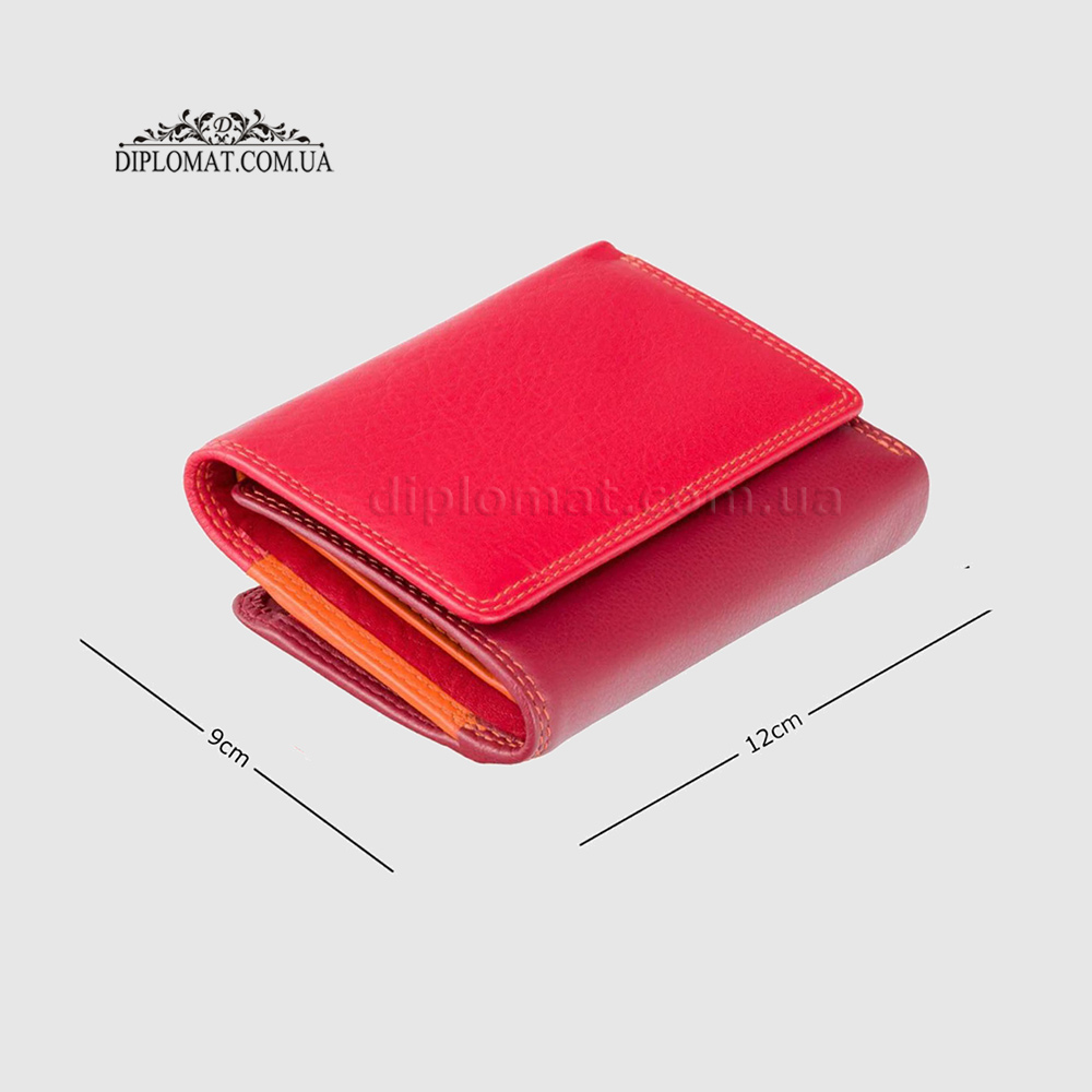 Кошелек женский кожаный VISCONTI RB39 Biola c RFID  Red/Multi Красный Мультиколор