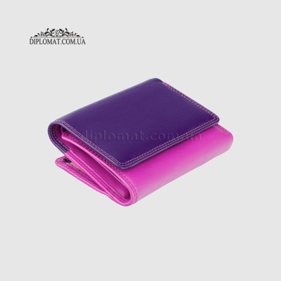 Кошелек женский кожаный VISCONTI RB39 Biola c RFID  Berry Multi  Розовый