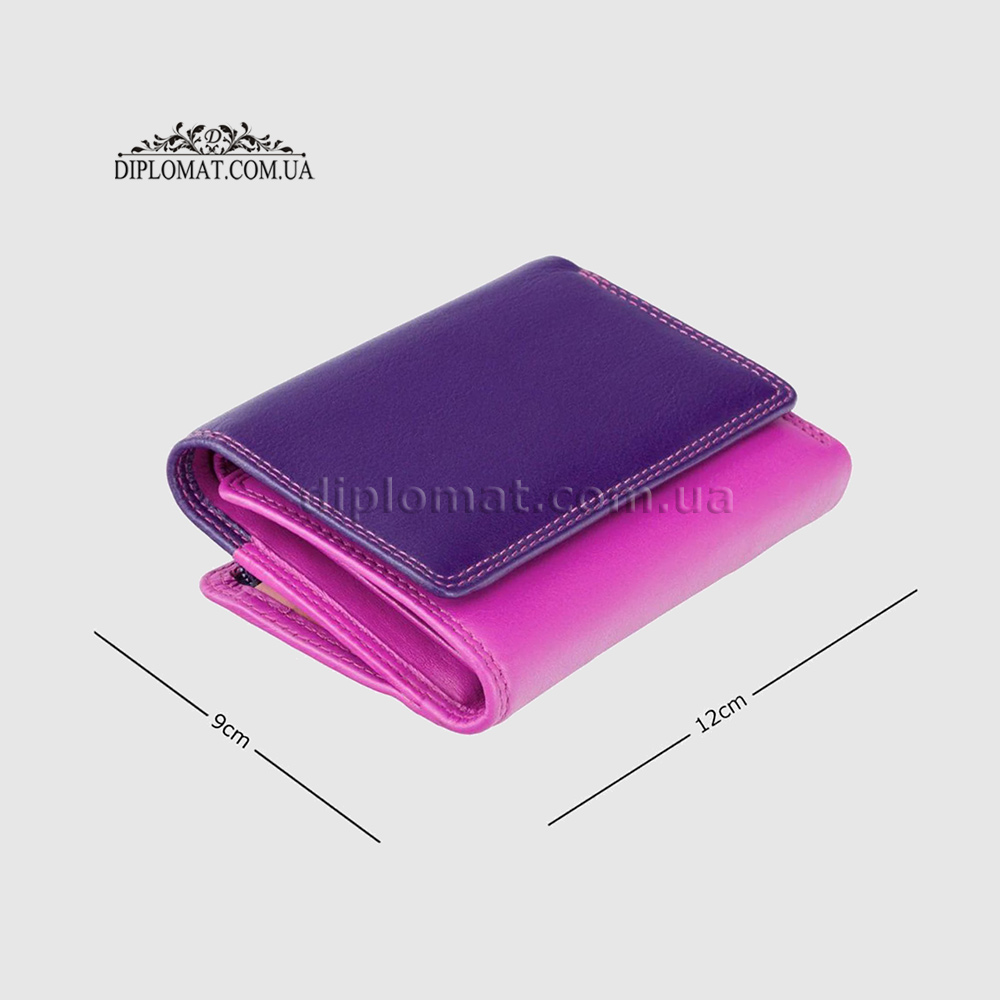 Кошелек женский кожаный VISCONTI RB39 Biola c RFID  Berry Multi  Розовый