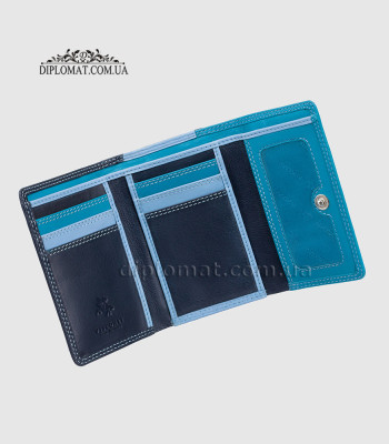 Кошелек женский кожаный VISCONTI RB39 Biola c RFID Blue Multi