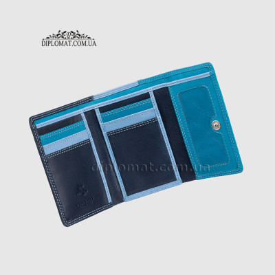 Кошелек женский кожаный VISCONTI RB39 Biola c RFID  Blue Multi
