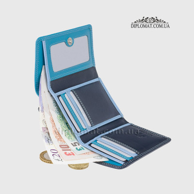 Кошелек женский кожаный VISCONTI RB39 Biola c RFID  Blue Multi
