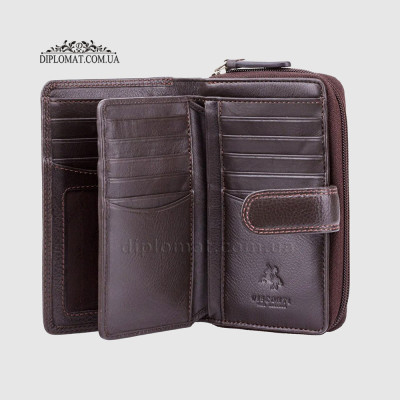 Кошелек женский VISCONTI HT33 Madame c RFID  Chocolate Шоколадный