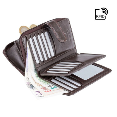 Кошелек женский VISCONTI HT33 Madame c RFID  Chocolate Шоколадный